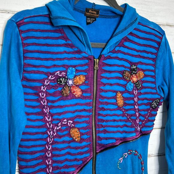 Rising International Full Zip Hooded Sweatshirt Dress Size Medium - Picture 10 of 10